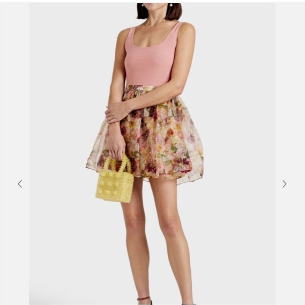 NWT Alice + Olivia Pink and Floral Mini Dress $495